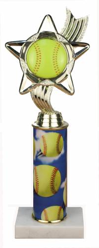 Softball Trophy - Marble Base - Softball Column